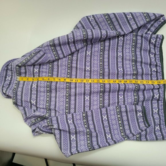 Jachs Cabin Mock Neck T Snap Purple Fleece Pullover Sweater Women's Sz M - Picture 8 of 12